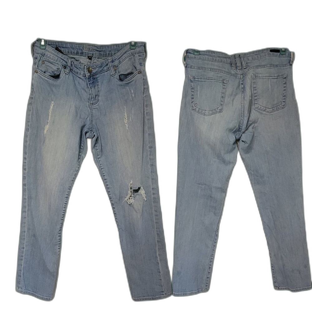 ✨KUT FROM‎ THE KLOTH Jeans Boyfriend Size 10 Light Wash Cotton Blend Denim